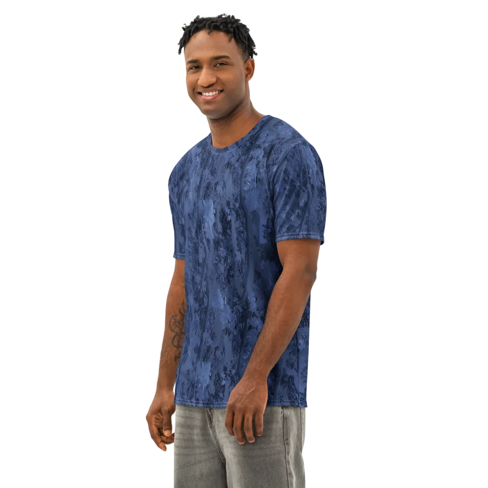 Nocturne Grove on Men's Cotton Crew Neck T-Shirt — Left Front