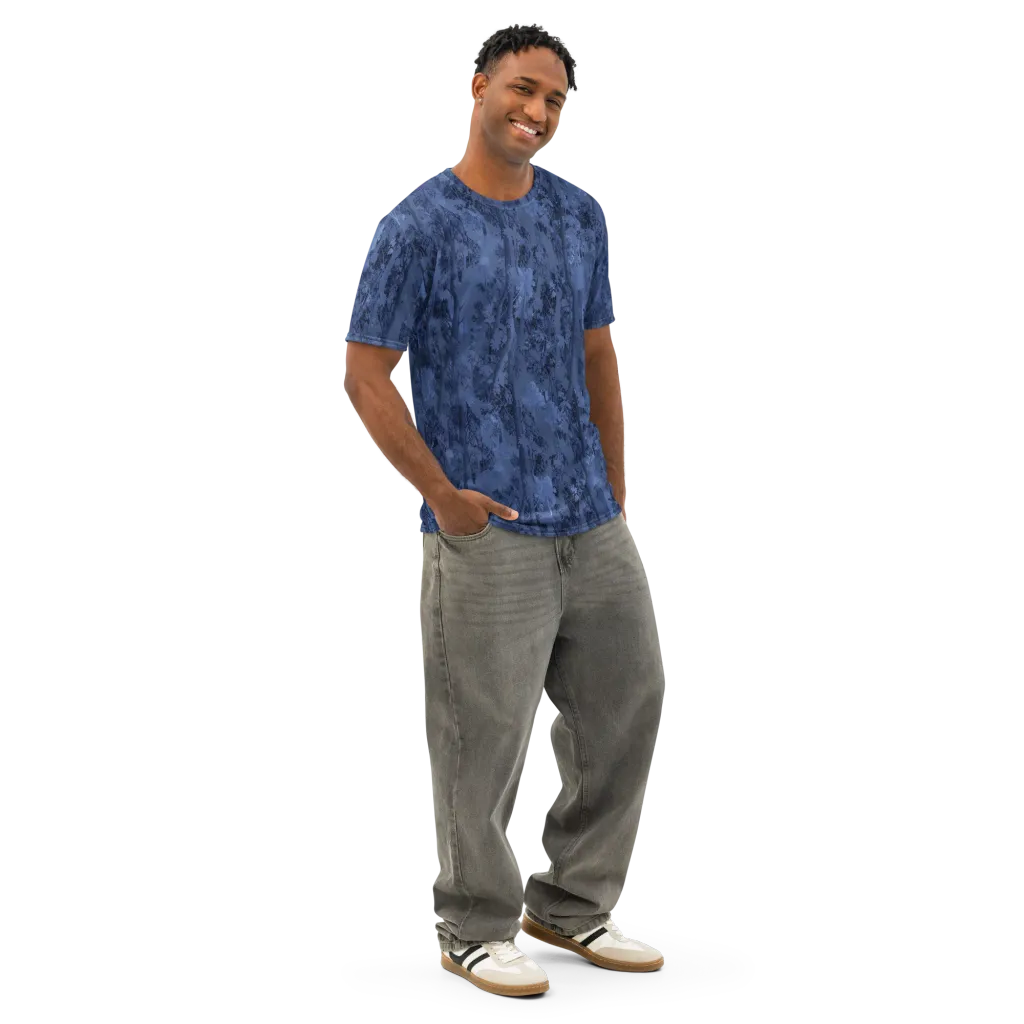 Nocturne Grove on Men's Cotton Crew Neck T-Shirt — Right Front