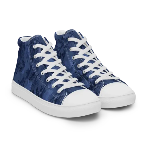 Nocturne Grove on a Men's High Top Canvas Shoes