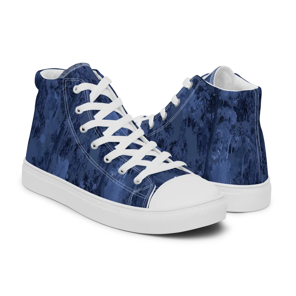 Nocturne Grove on Women's High Top Canvas Shoes — Right