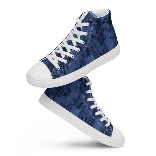 Nocturne Grove on a Women's High Top Canvas Shoes