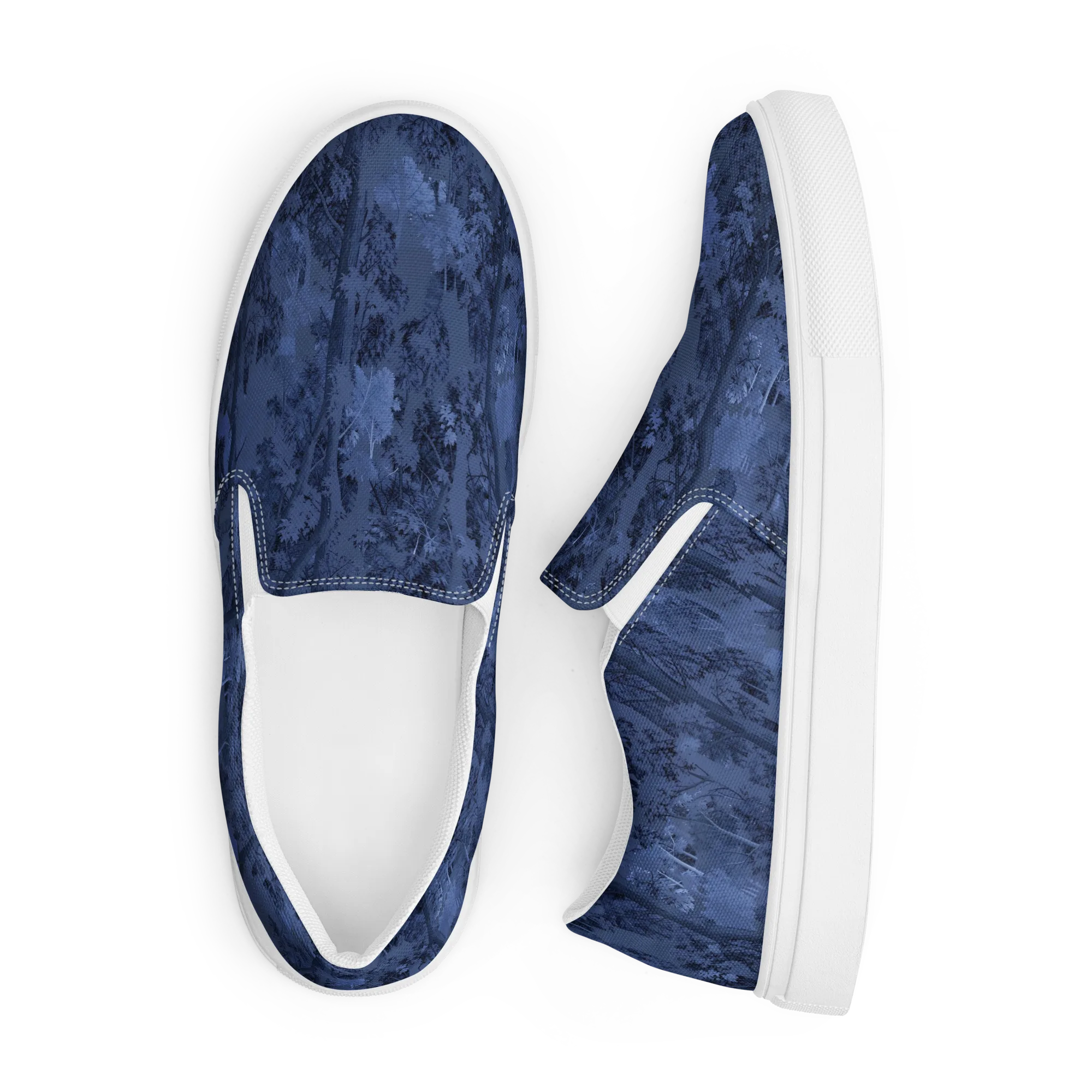 Nocturne Grove on Men's Slip-On Canvas Shoes — Front