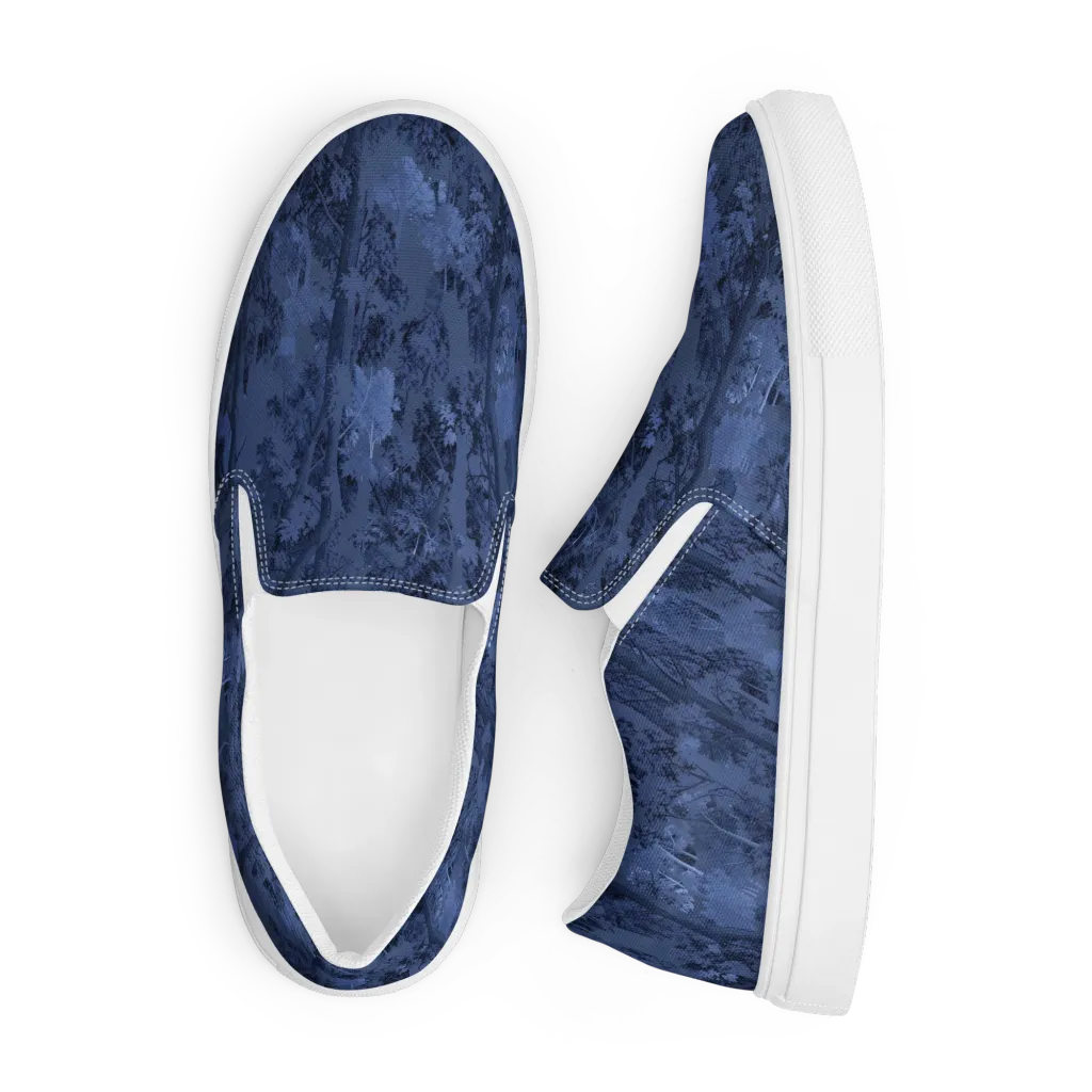 Nocturne Grove on Men's Slip-On Canvas Shoes — Front