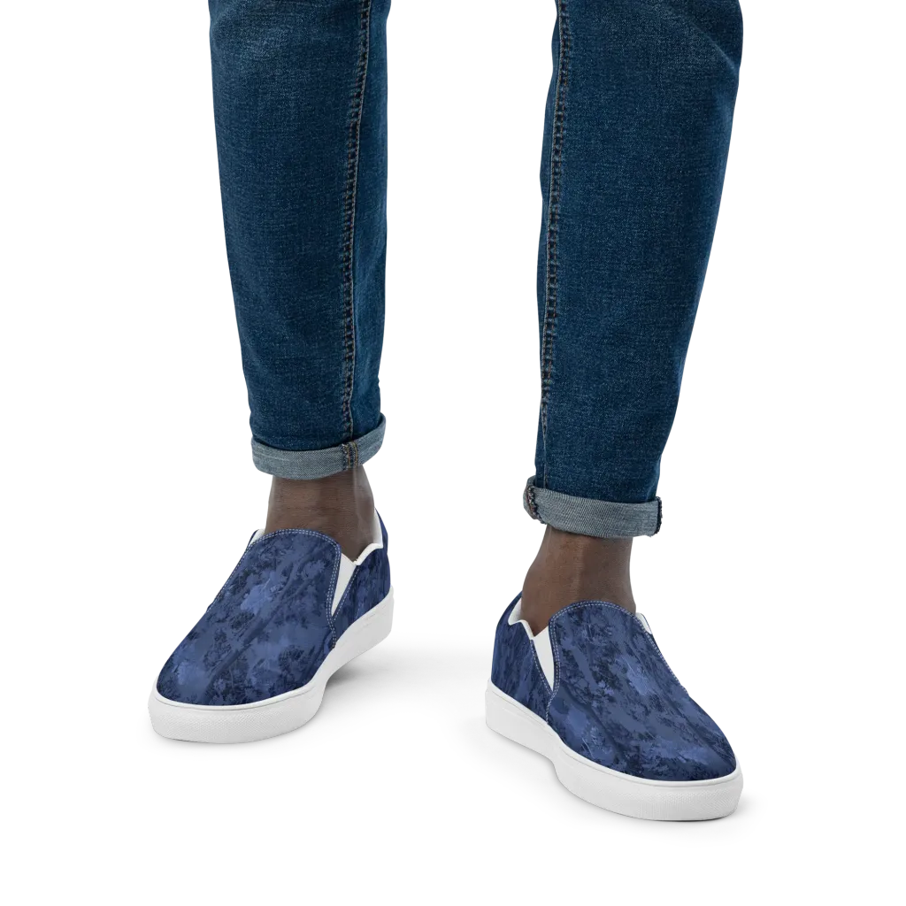 Nocturne Grove on Men's Slip-On Canvas Shoes — Front