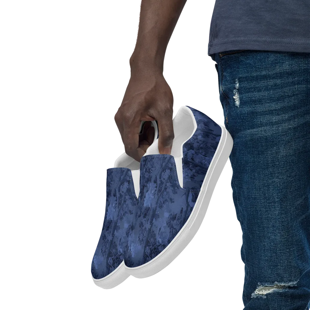 Nocturne Grove on Men's Slip-On Canvas Shoes — Left Front