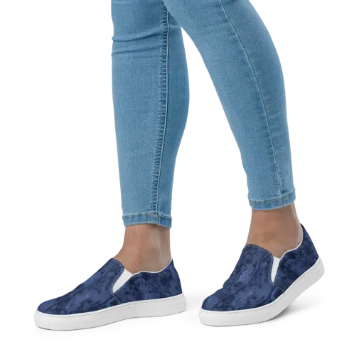 Nocturne Grove on a Women's Slip-On Canvas Shoes