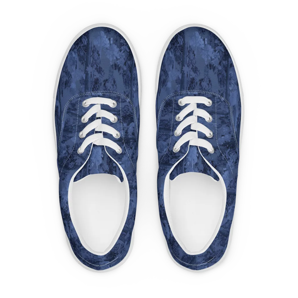 Nocturne Grove on Men's Lace-Up Canvas Shoes — Front