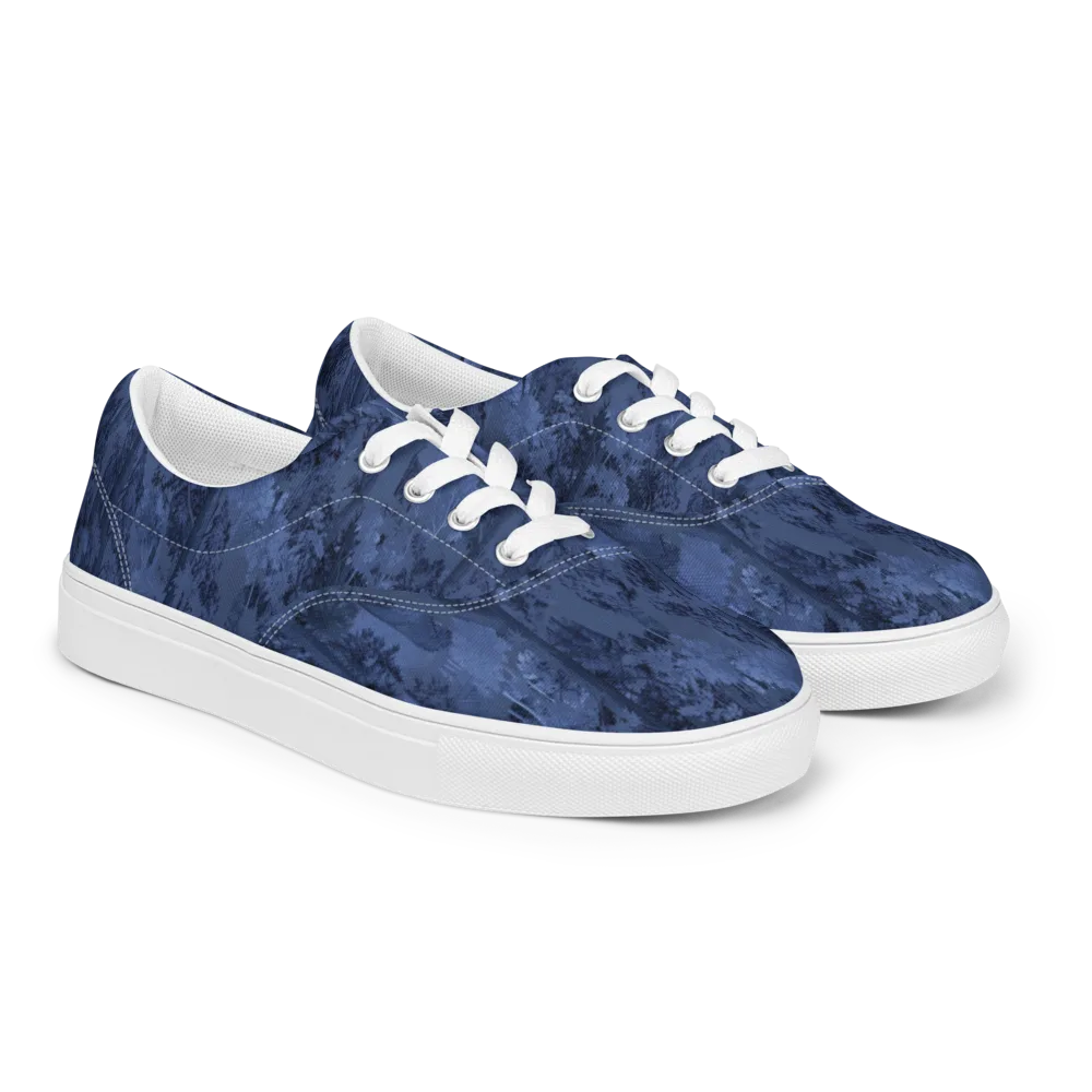 Nocturne Grove on Men's Lace-Up Canvas Shoes — Right Front