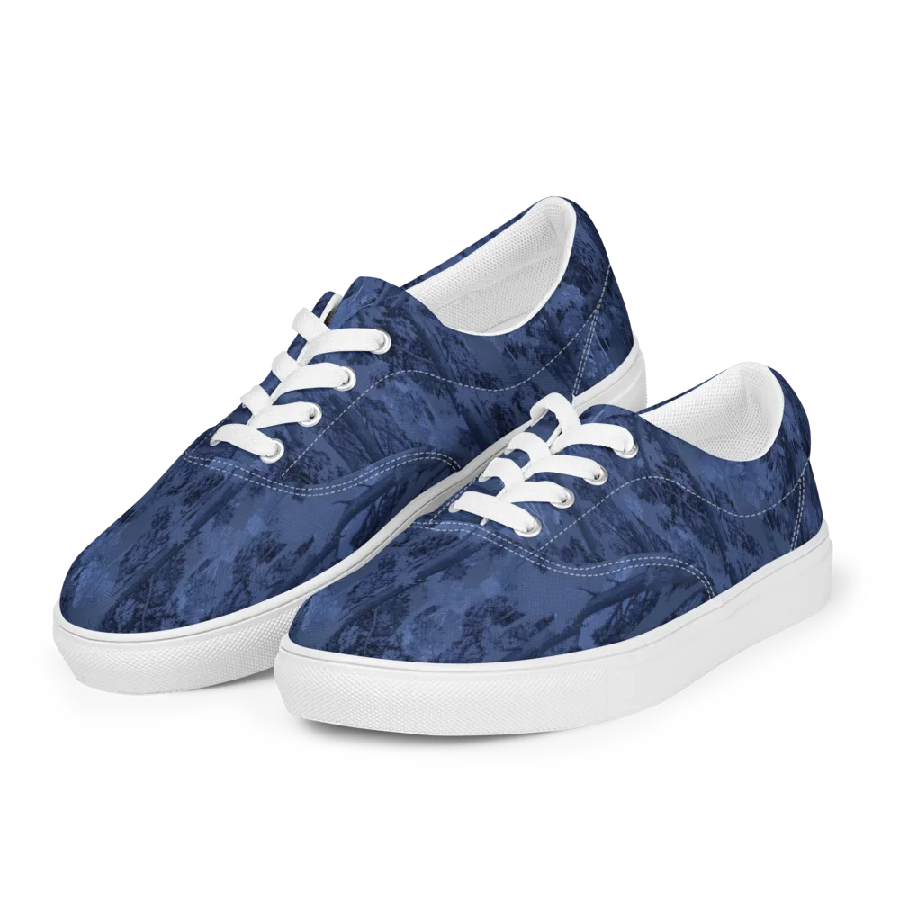 Nocturne Grove on Men's Lace-Up Canvas Shoes — Left Front