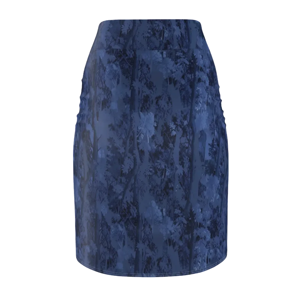 Nocturne Grove on Pencil Skirt — Back
