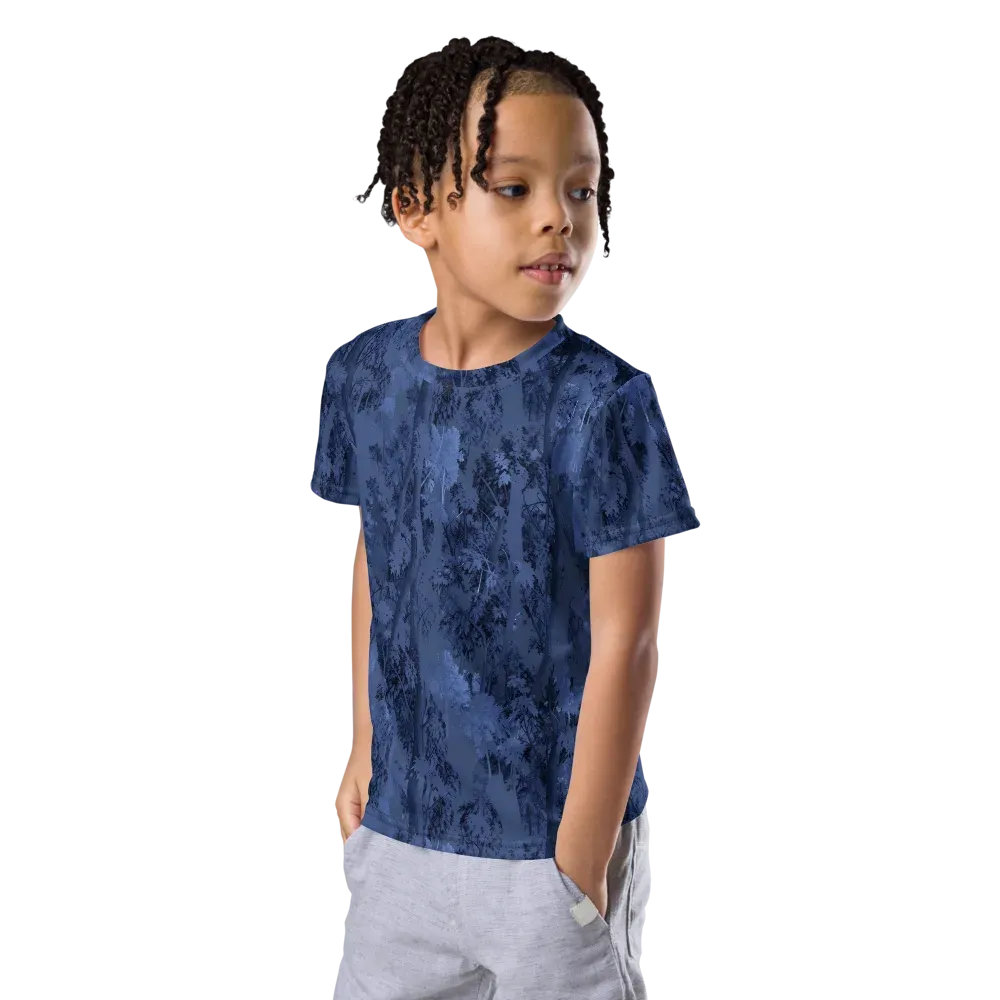 Nocturne Grove on Kids Crew Neck T-Shirt — Left Front