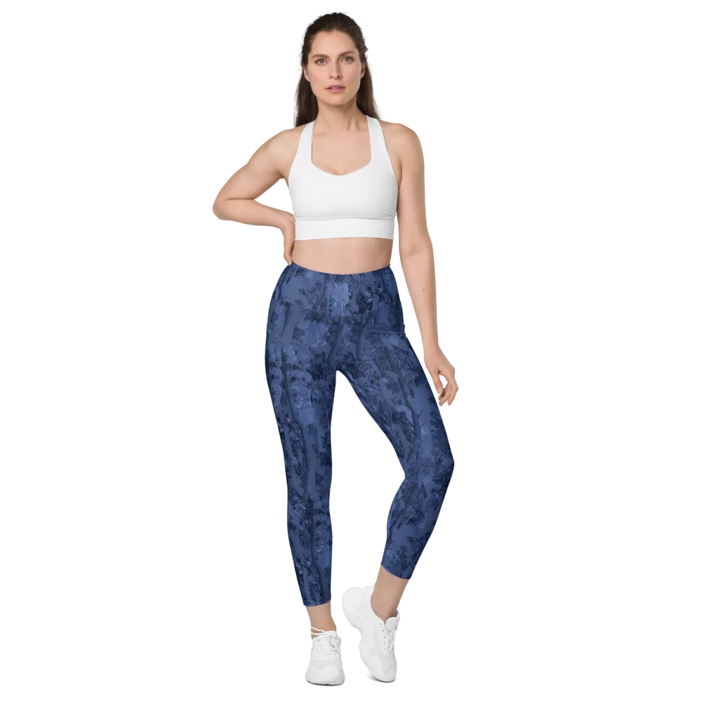 Nocturne Grove on Leggings with Pockets — Front