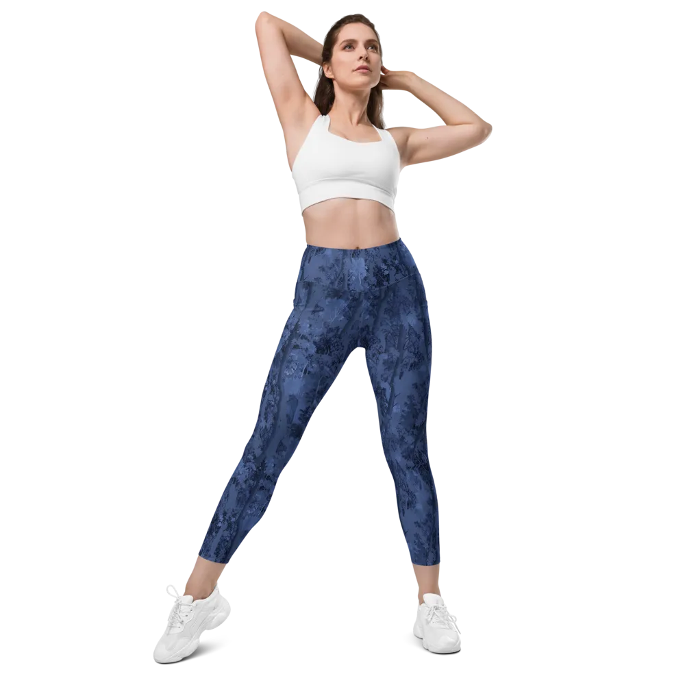 Nocturne Grove on Leggings with Pockets — Front