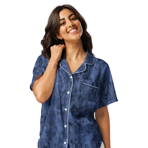 Nocturne Grove on a Women's Short Sleeve Pajama Top