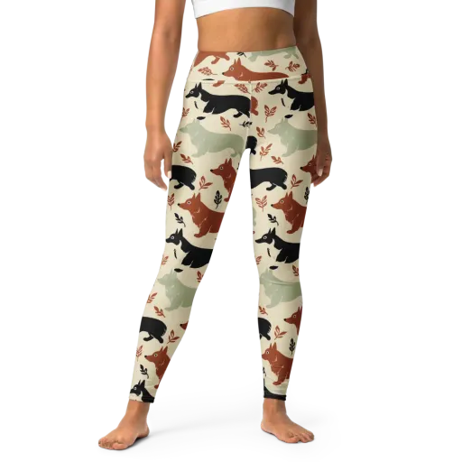 Cedar Canine on a Yoga Leggings