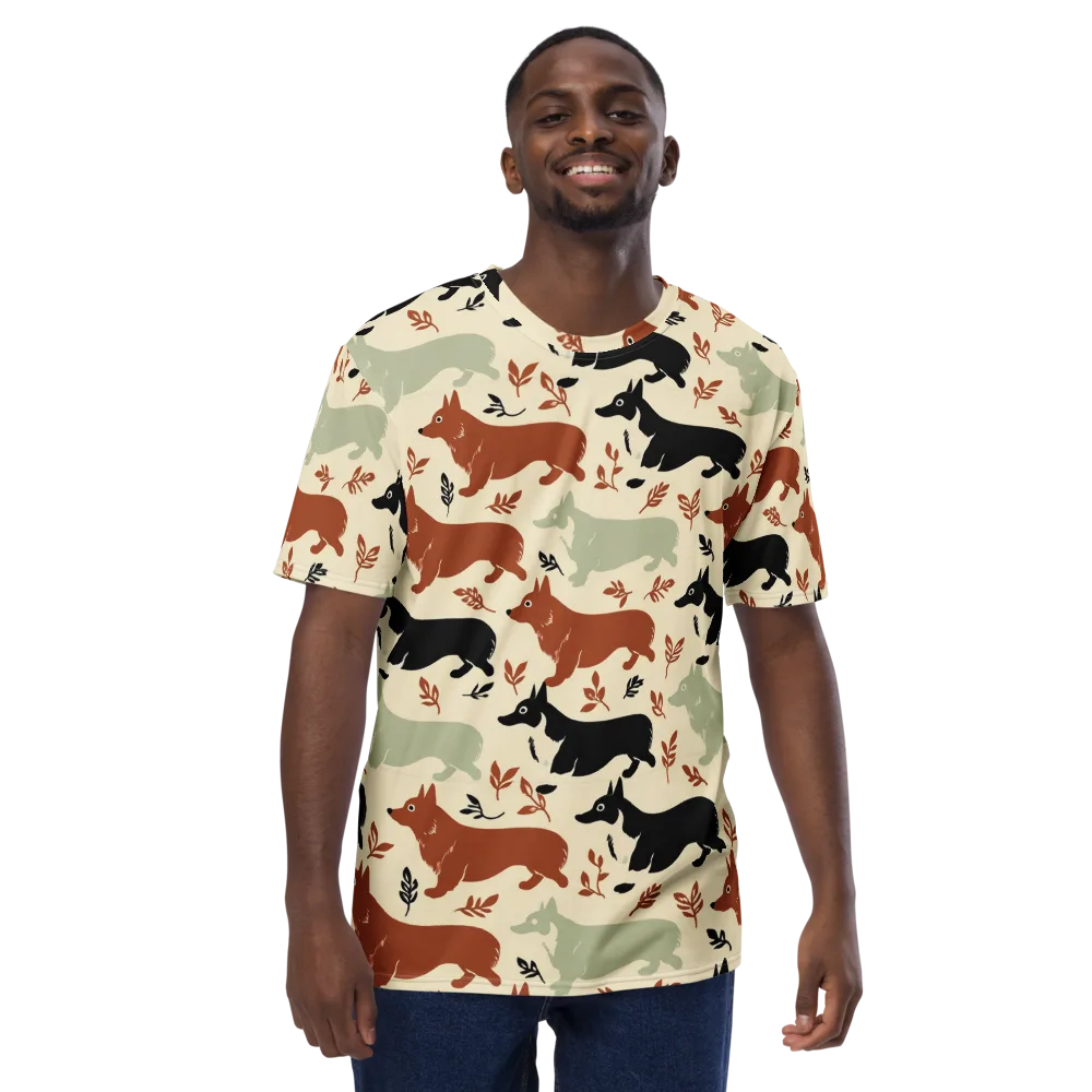 Cedar Canine on Men's Crew Neck T-Shirt — Front