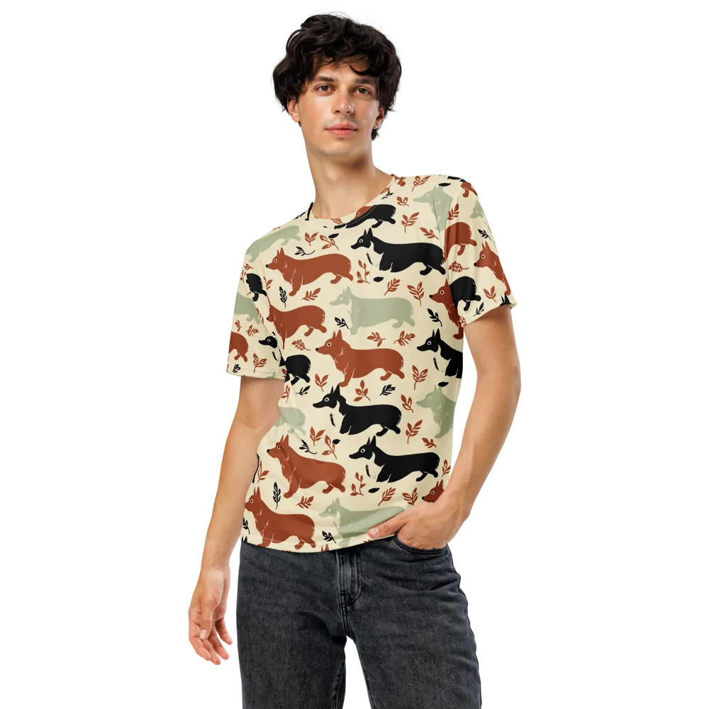Cedar Canine on Men's Crew Neck T-Shirt — Front