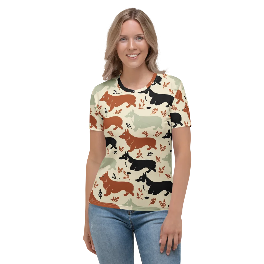Cedar Canine on Women's Crew Neck T-Shirt — Front