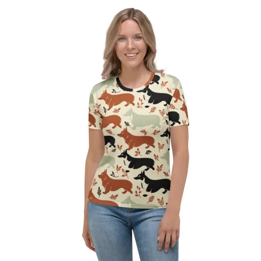 Cedar Canine on a Women's Crew Neck T-Shirt