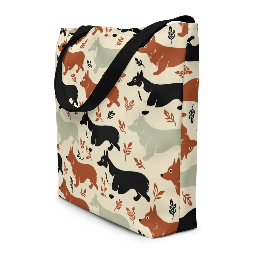 Cedar Canine on Large Tote Bag W/ Pocket — Front