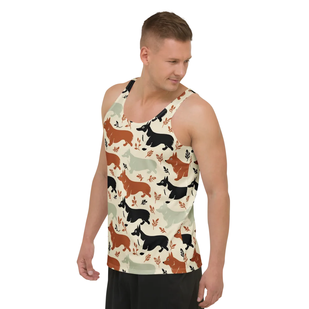 Cedar Canine on Men's Tank Top — Left Front
