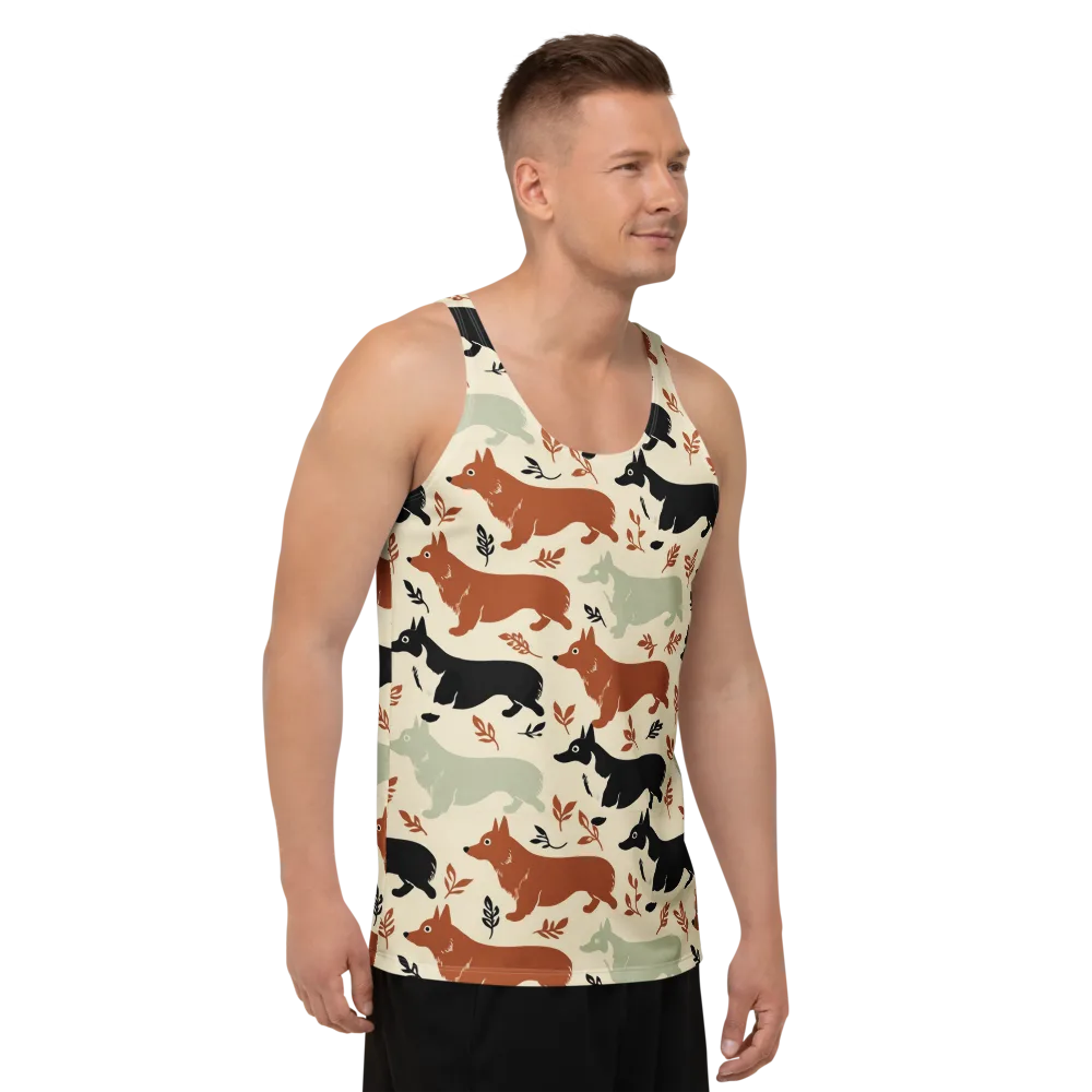 Cedar Canine on Men's Tank Top — Right Front