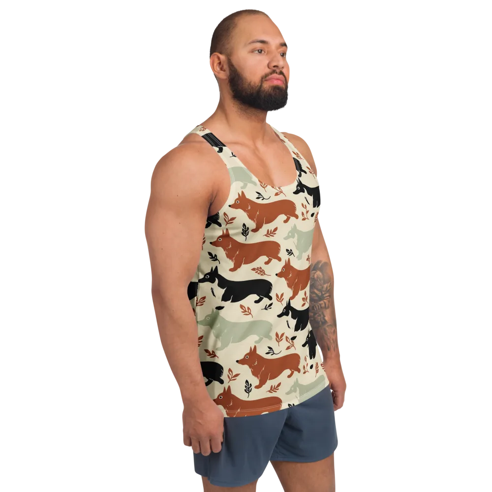 Cedar Canine on Men's Tank Top — Right Front