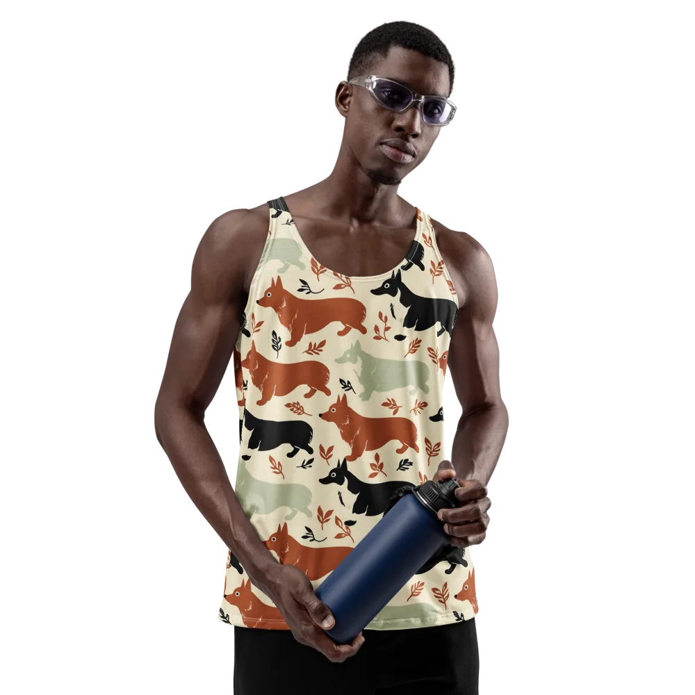 Cedar Canine on Men's Tank Top — Front