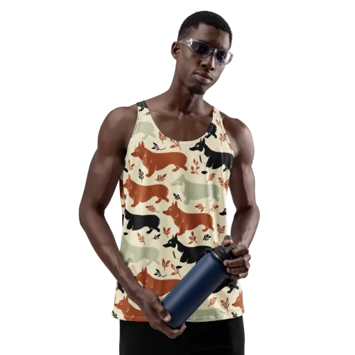 Cedar Canine on a Men's Tank Top
