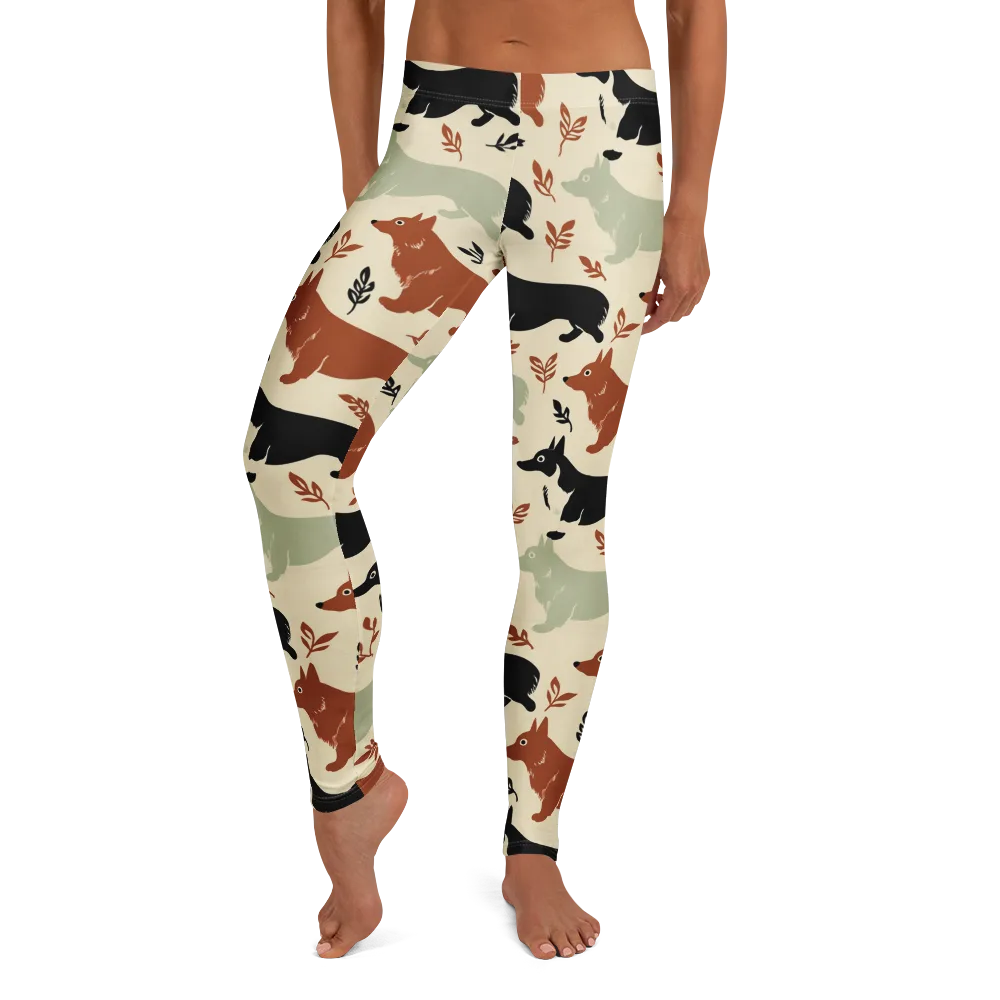 Cedar Canine on Leggings — Front