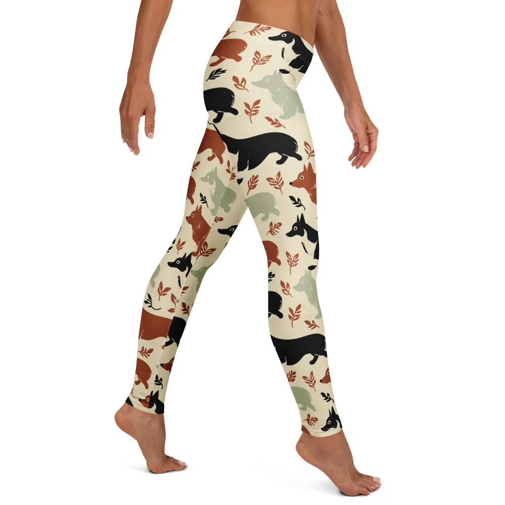 Cedar Canine on Leggings — Right