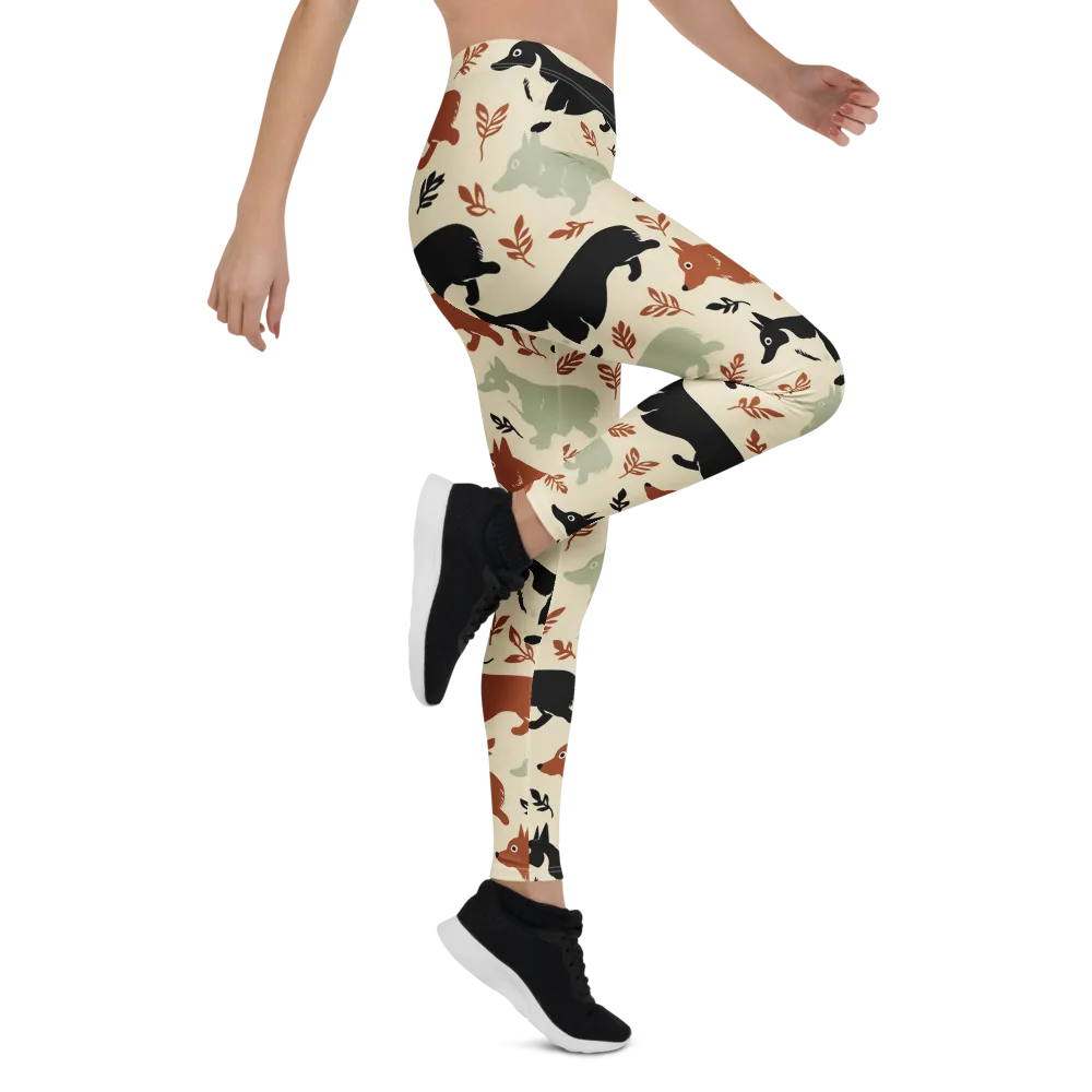 Cedar Canine on Leggings — Right