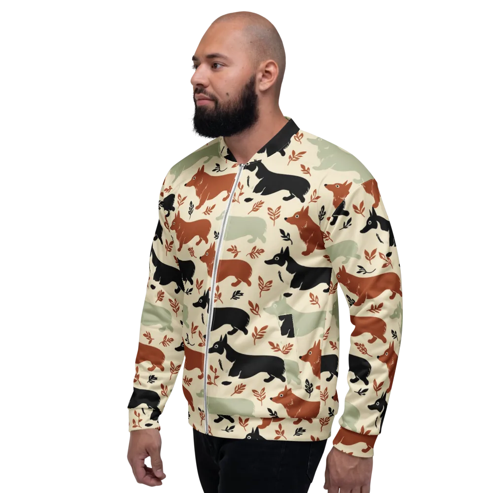 Cedar Canine on Bomber Jacket — Left