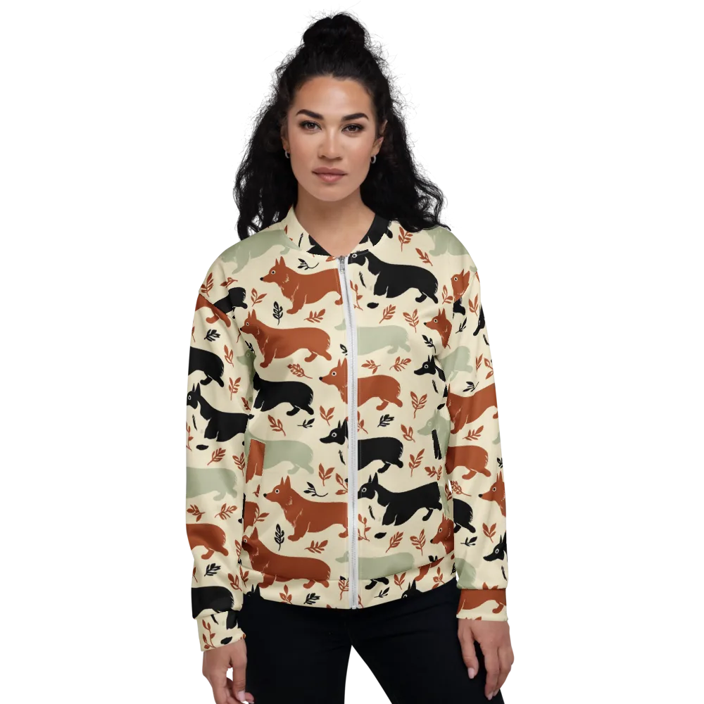 Cedar Canine on Bomber Jacket — Front