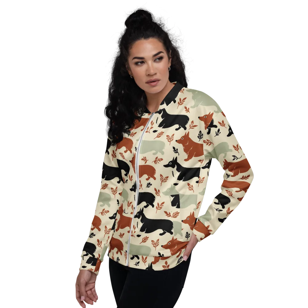 Cedar Canine on Bomber Jacket — Left