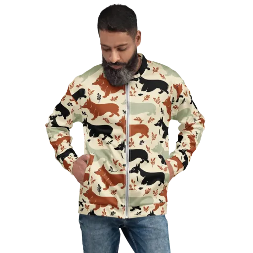 Cedar Canine on a Bomber Jacket