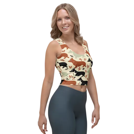 Cedar Canine on a Crop Top