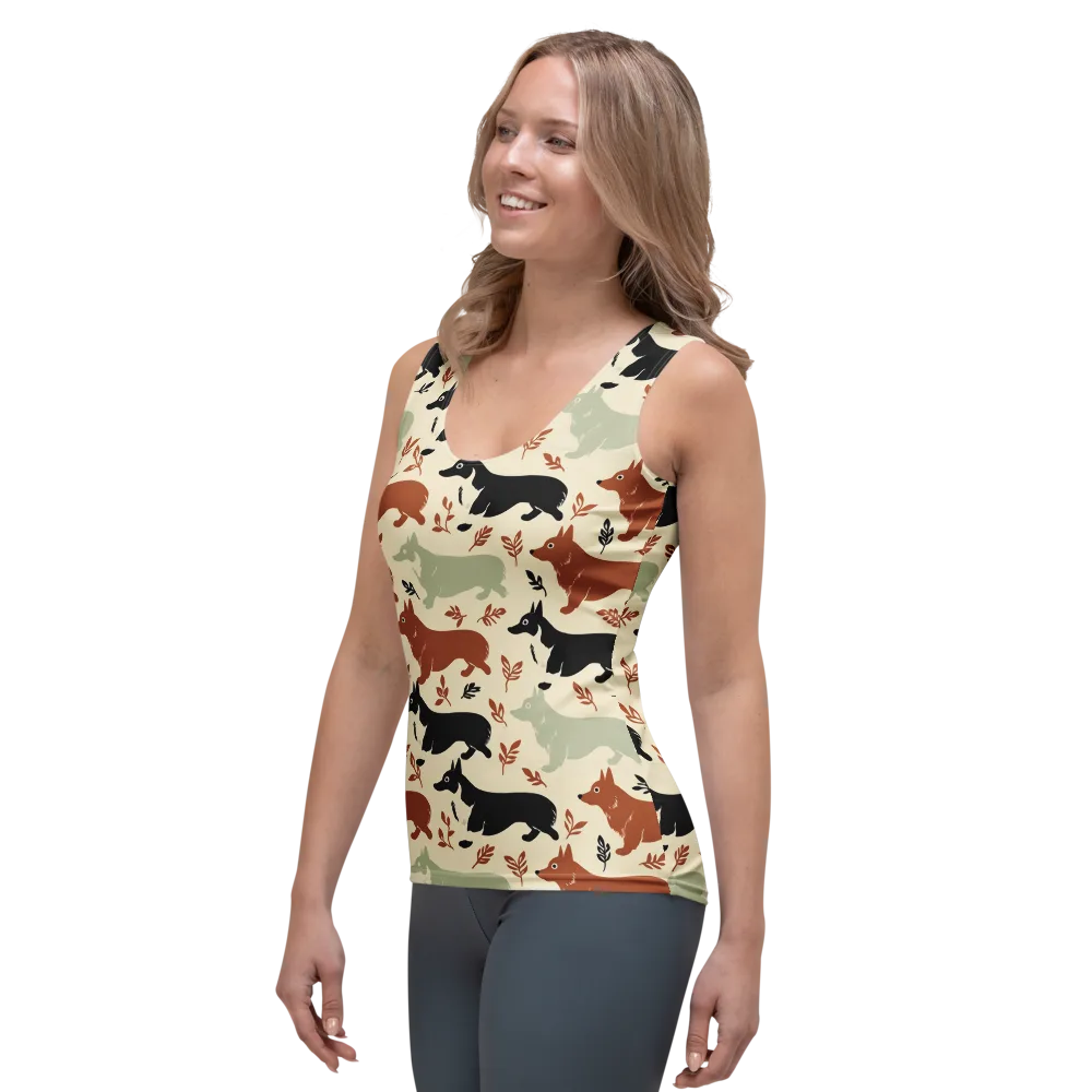 Cedar Canine on Women's Tank Top — Left Front