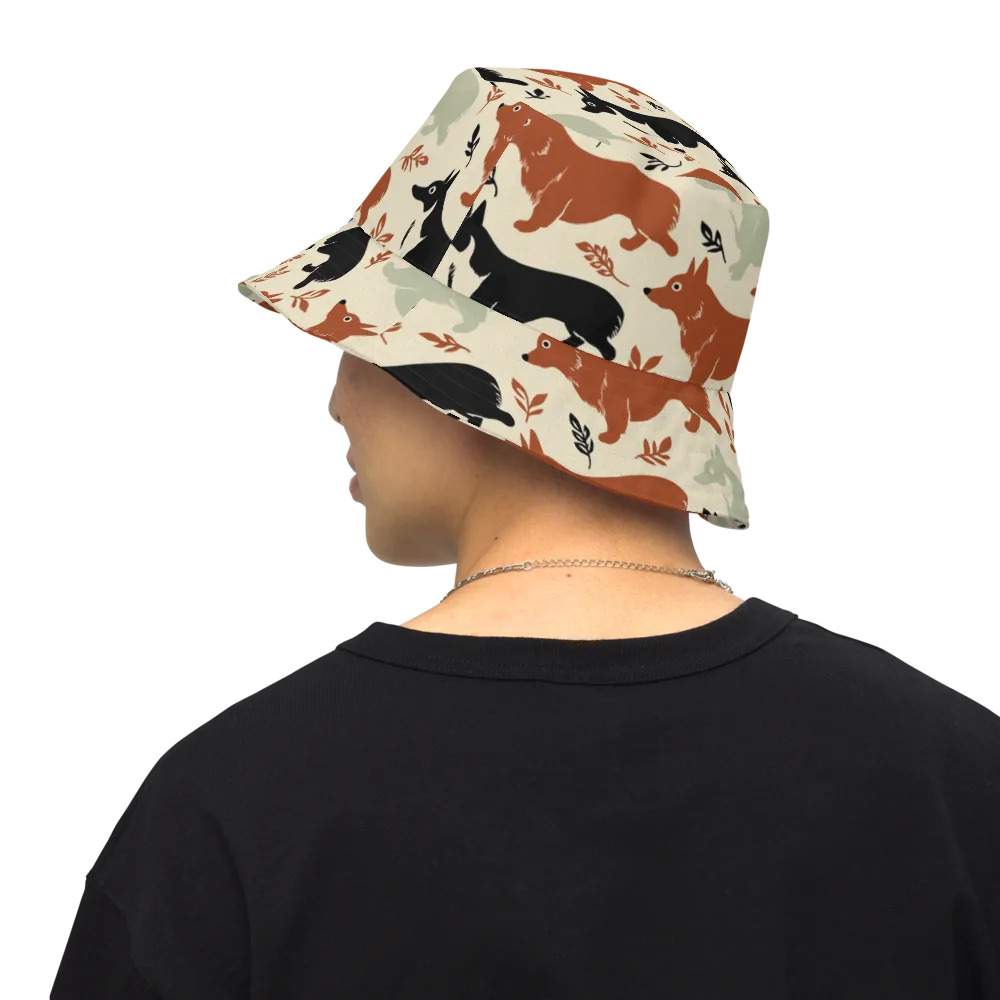 Cedar Canine on Reversible Bucket Hat — Back Inside
