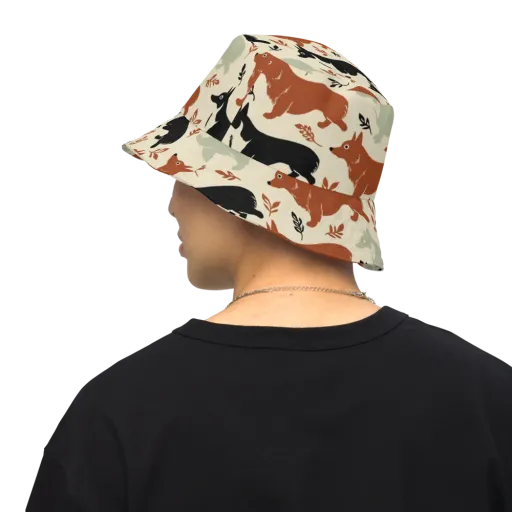 Cedar Canine on a Reversible Bucket Hat