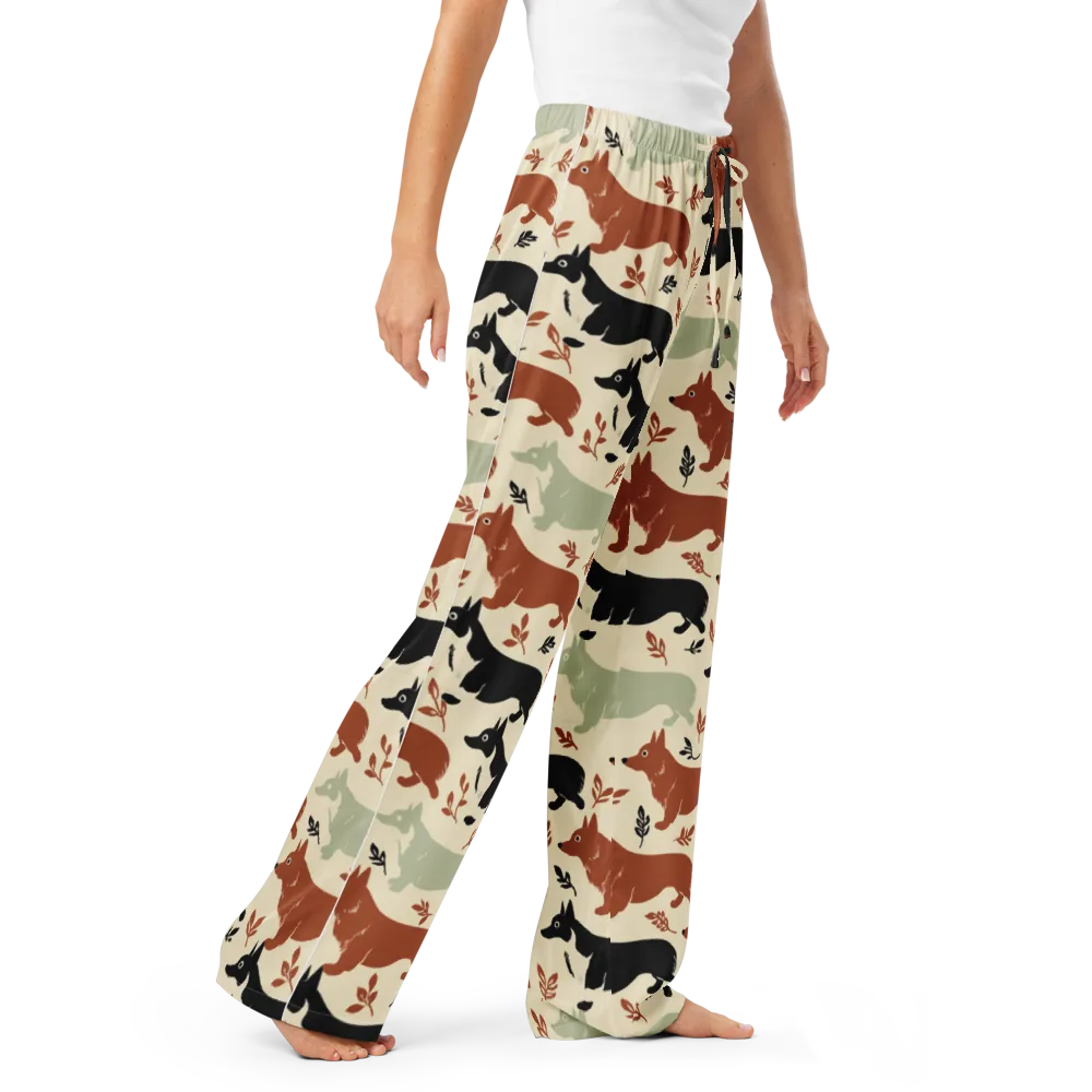 Cedar Canine on Women's Pajama Pants — Right Front