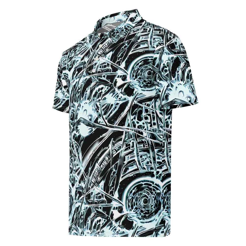 Frosted Infusion on Men's Slim Fit Polo Shirt — Left Front