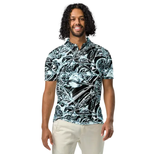 Frosted Infusion on a Men's Slim Fit Polo Shirt