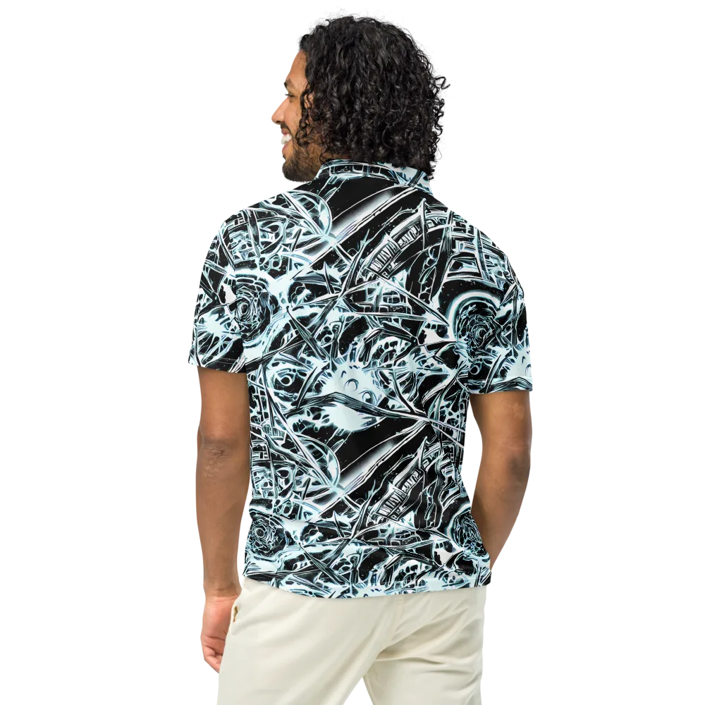 Frosted Infusion on Men's Slim Fit Polo Shirt — Back