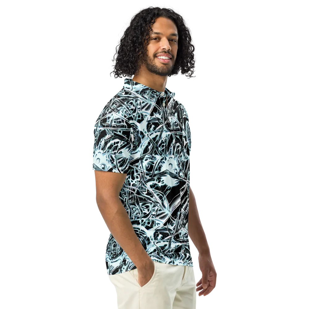 Frosted Infusion on Men's Slim Fit Polo Shirt — Right Front