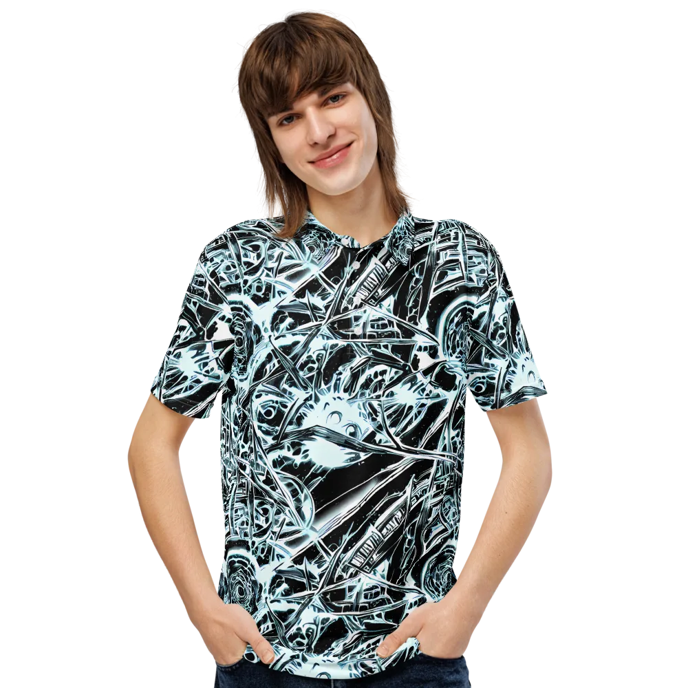 Frosted Infusion on Men's Slim Fit Polo Shirt — Front