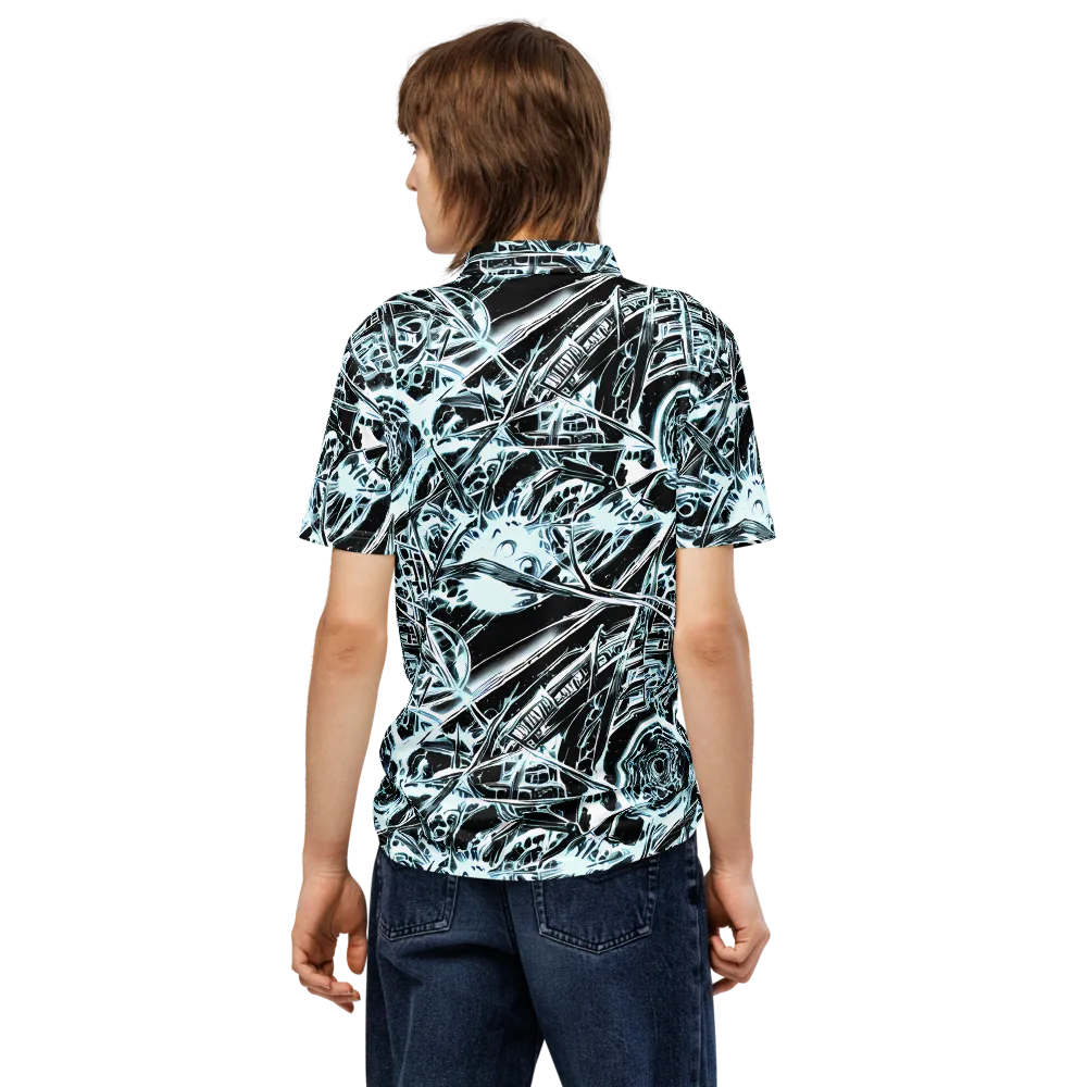 Frosted Infusion on Men's Slim Fit Polo Shirt — Back