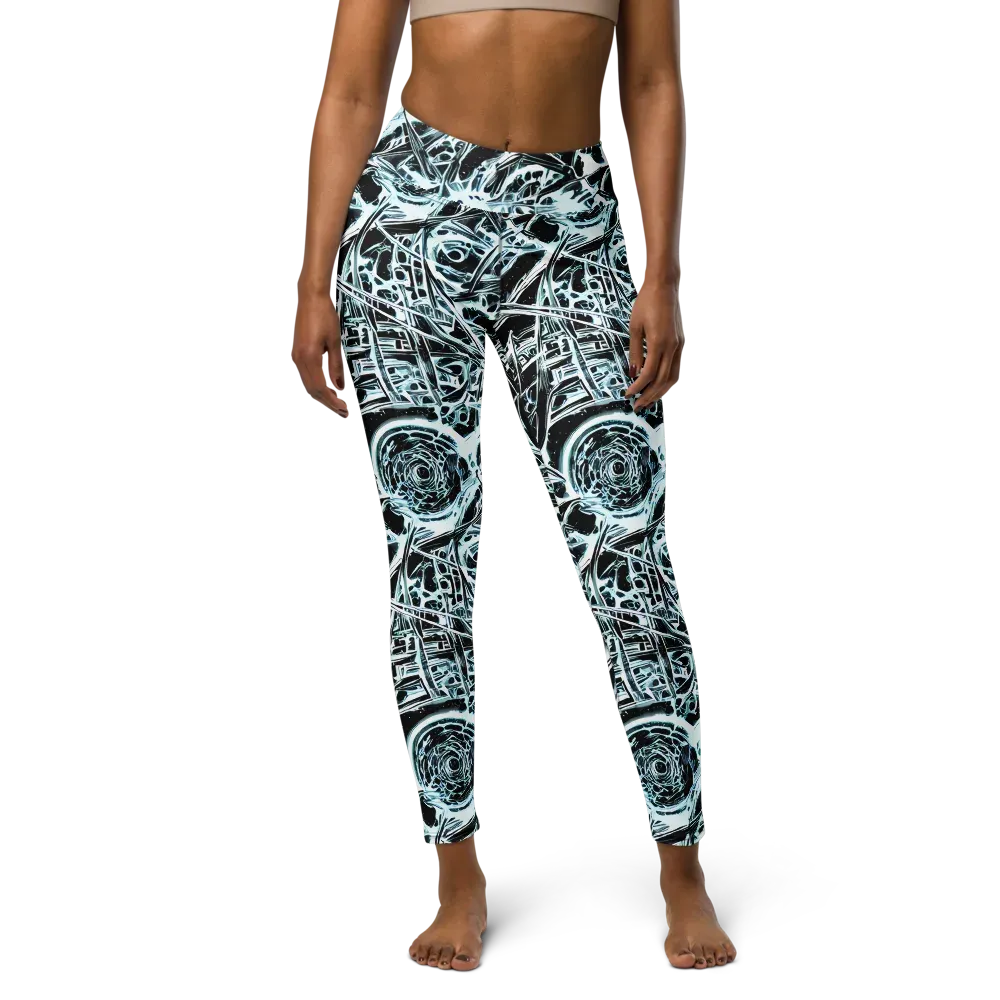 Frosted Infusion on Yoga Leggings — Front