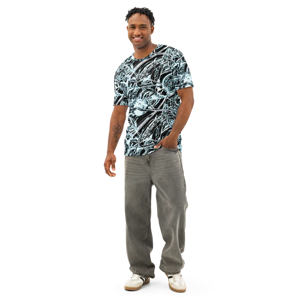 Frosted Infusion on Men's Cotton Crew Neck T-Shirt — Front