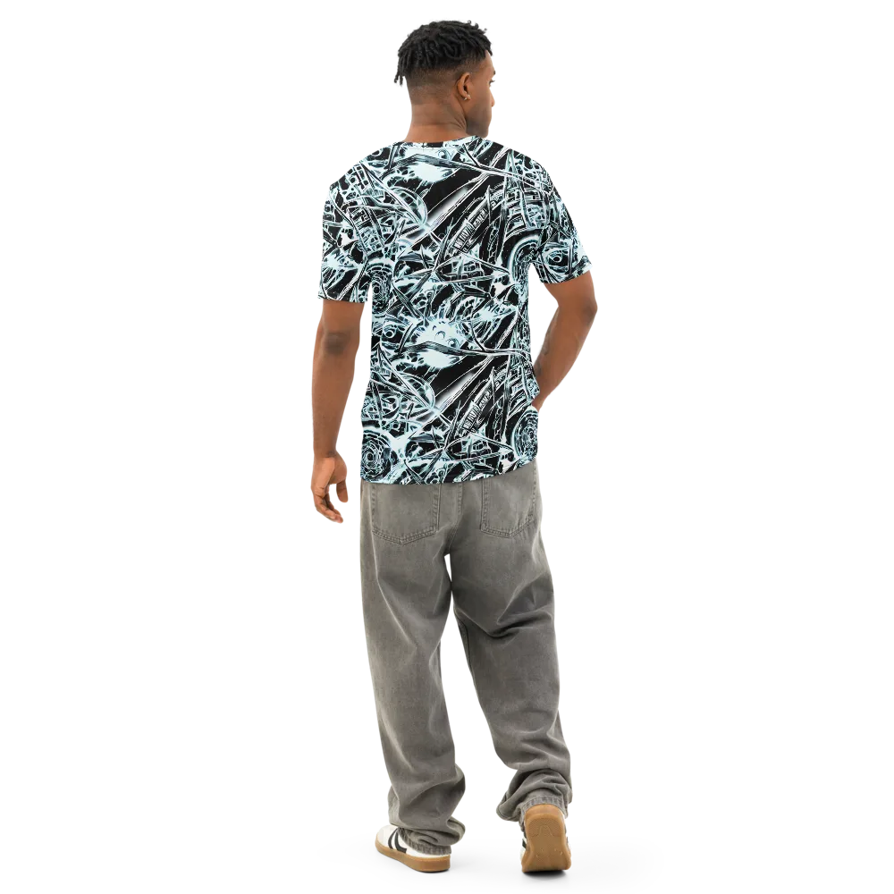 Frosted Infusion on Men's Cotton Crew Neck T-Shirt — Back
